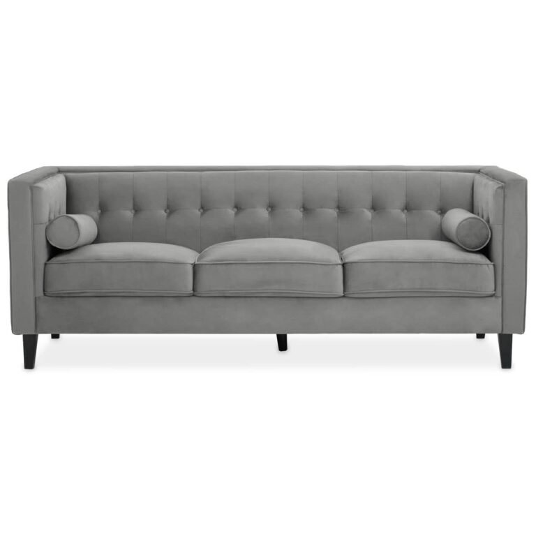 May Grey Velvet Sofa