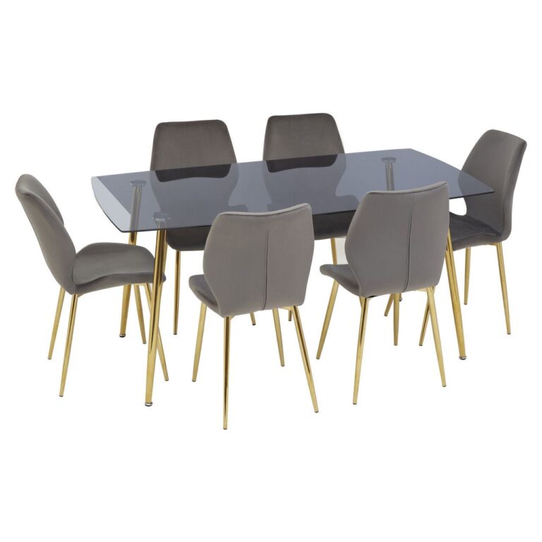 Tomslow Grey Rectangular Dining Set