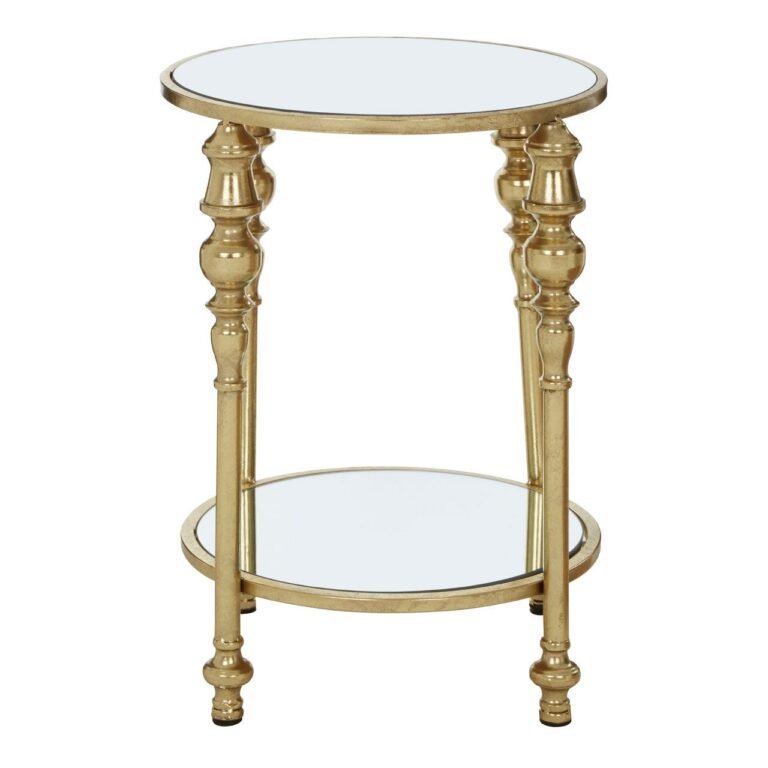 Whits 2 Tier Gold Finish Side Table