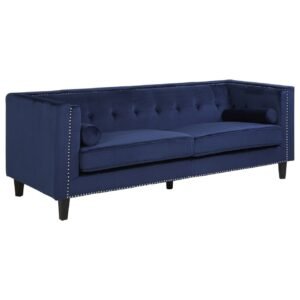 Salisa 3 Seat Midnight Velvet Sofa