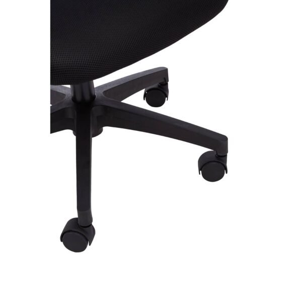 Black Oie Home Office Chair With Black Arms And 5-Wheeler Rolling Base - Image 7