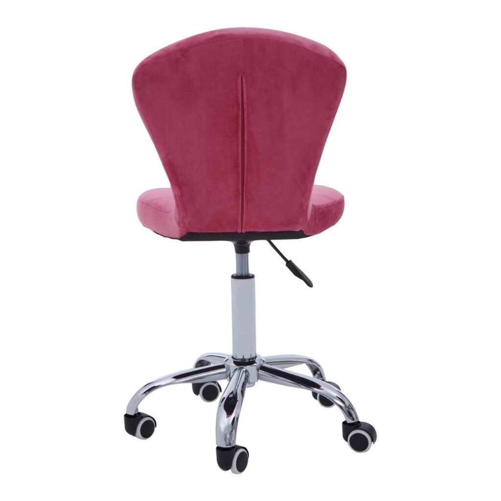 Pink Velvet Home Office Chair With Swivel Base HOME OFFICE, Office
