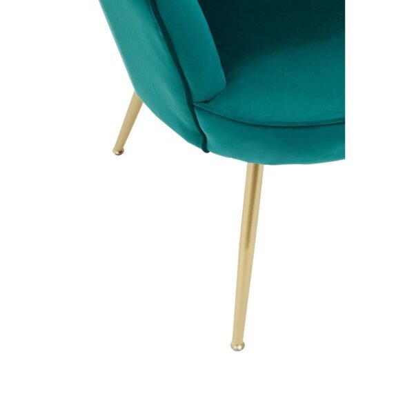 Oertil Emerald Green Velvet Scalloped Chair - Image 10