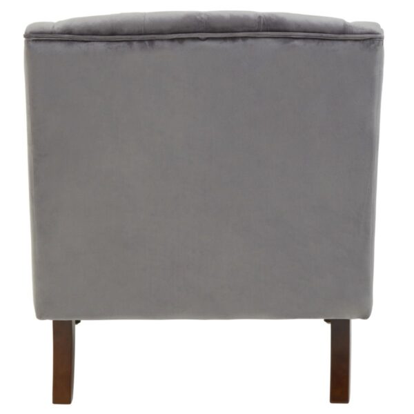 Norbury Grey Velvet Armchair - Image 5