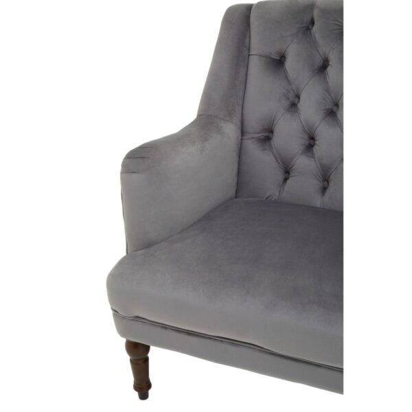 Norbury Grey Velvet Armchair - Image 9