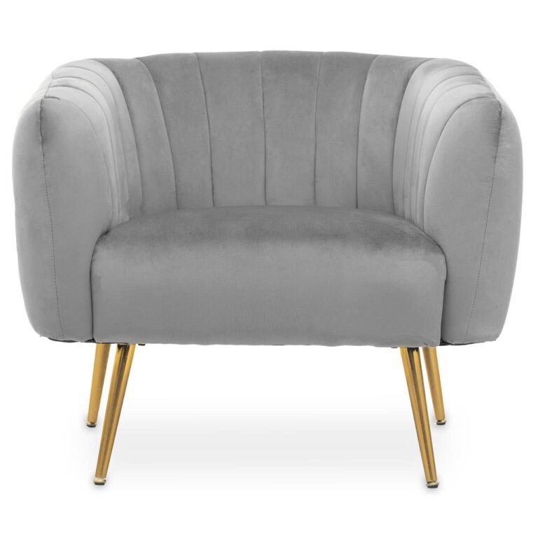Bexhill Grey Velvet Chair
