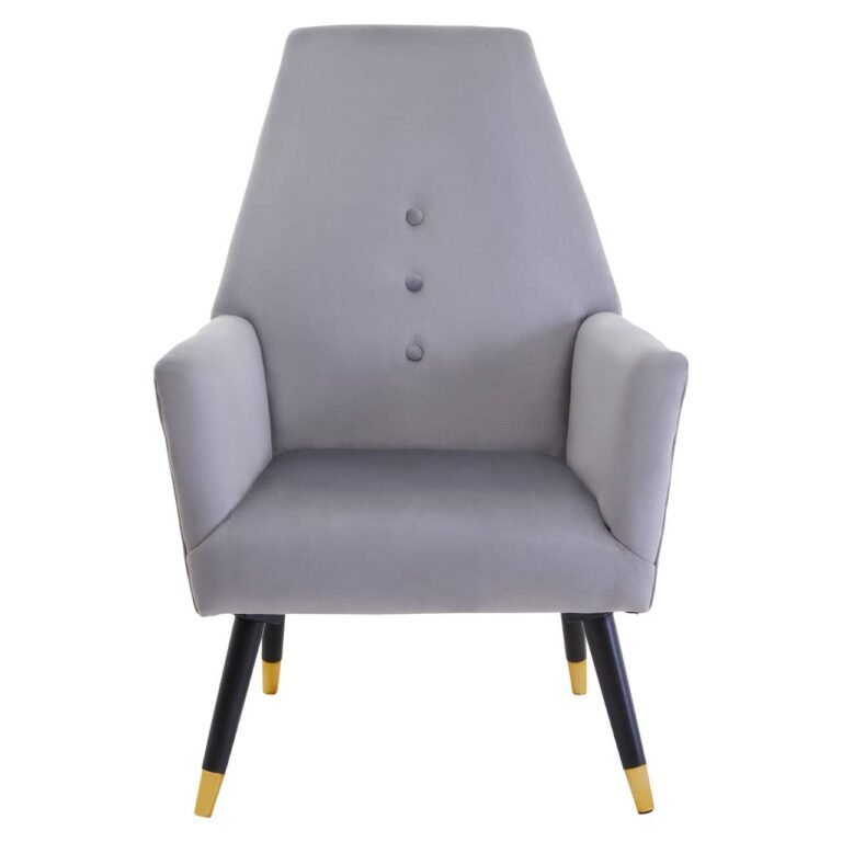 Oriel Grey Velvet Button Detail Chair
