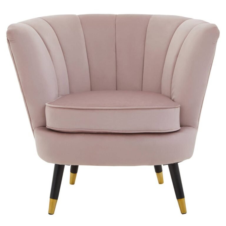 Oriel Dusky Pink Velvet Accent Chair