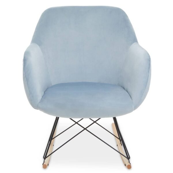 Holm Small Blue Velvet Rocking Chair