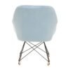 Holm Small Blue Velvet Rocking Chair - Image 4