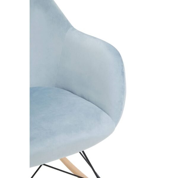 Holm Small Blue Velvet Rocking Chair - Image 6