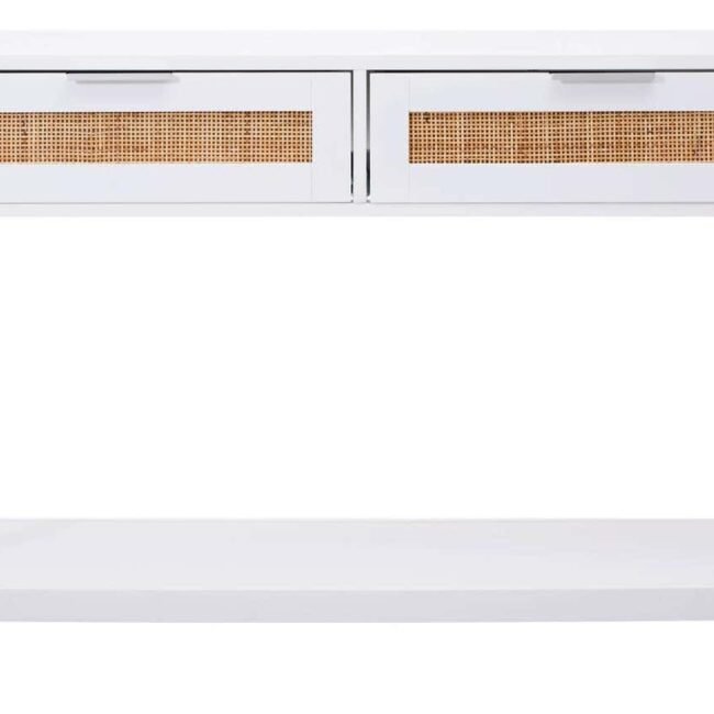 Ermah White Wood Console Table