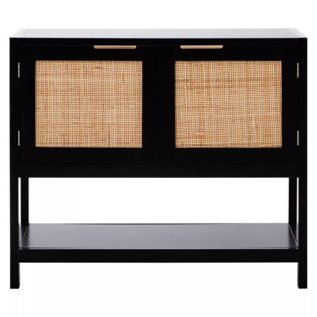 Ermah Black Wood Side Cabinet
