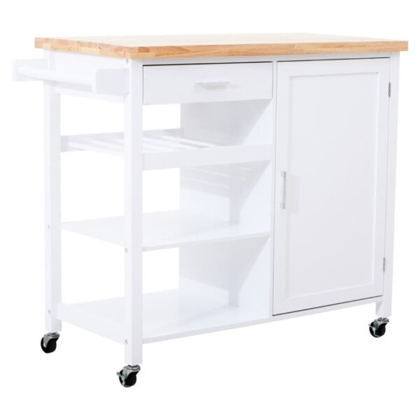 Kent White Kitchen Trolley - Image 2