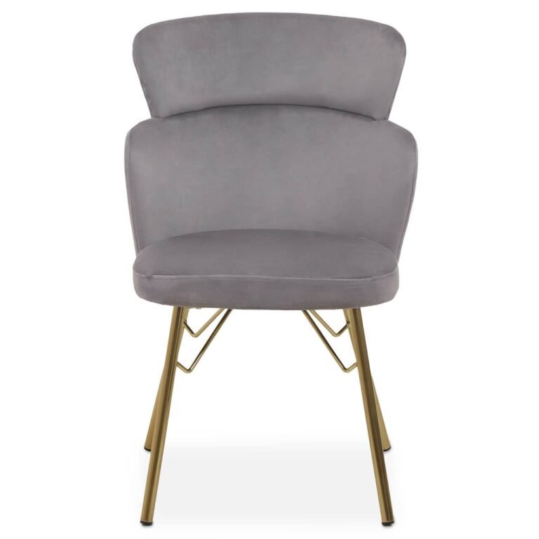Netio Grey Velvet Chair
