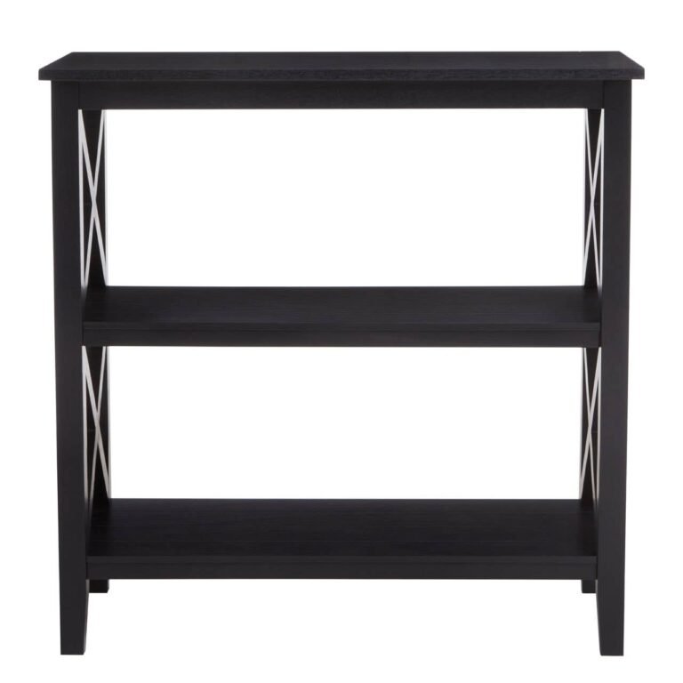Mayfair Three Shelf Black Bookcase