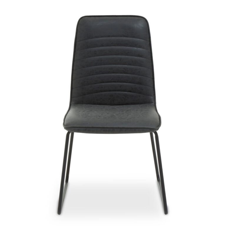 Olv Foundry Black Leather Effect Chair