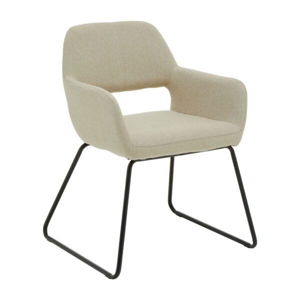 Holm Natural Fabric Dining Chair - Image 3