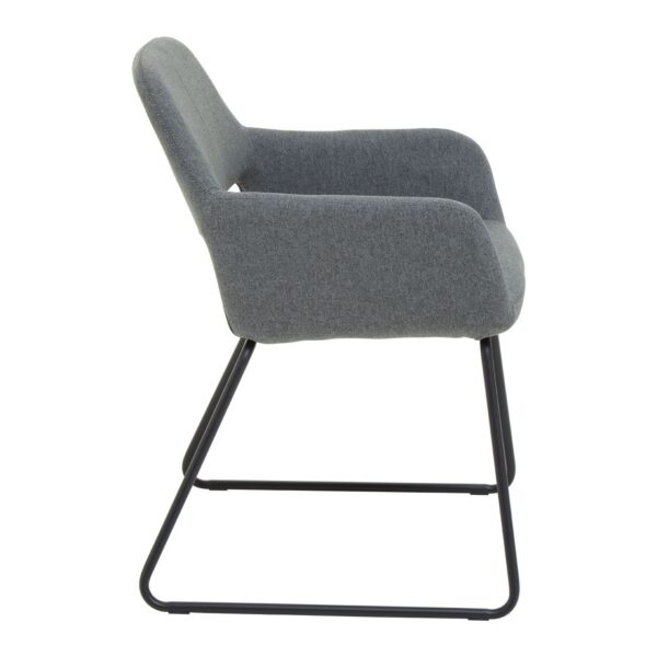 Holm Grey Fabric Dining Chair - Image 4