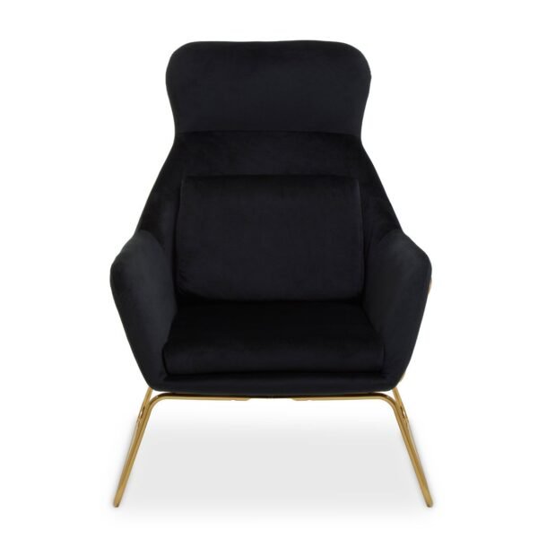 Holm Black Velvet Armchair