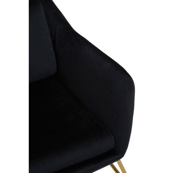 Holm Black Velvet Armchair - Image 7