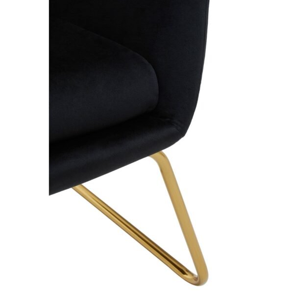 Holm Black Velvet Armchair - Image 8