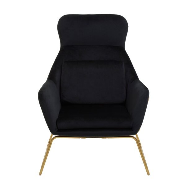 Holm Black Velvet Armchair - Image 2