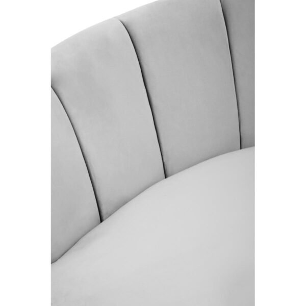 Parlour Three Seat Grey Velvet Sofa - Image 6