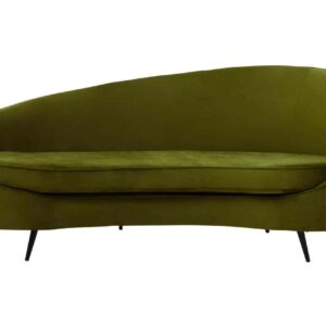 Hasina Three Seat Olive Velvet Sofa