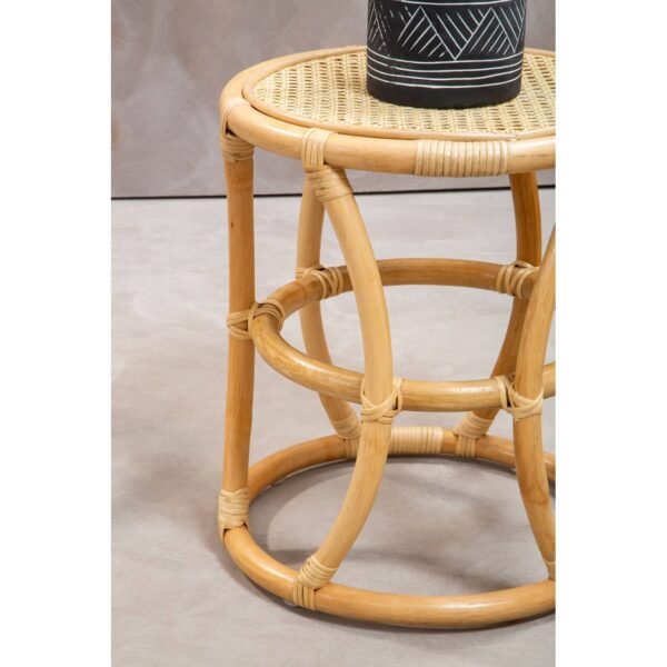 Hadley Small Natural Rattan Stool Or Table - Image 5