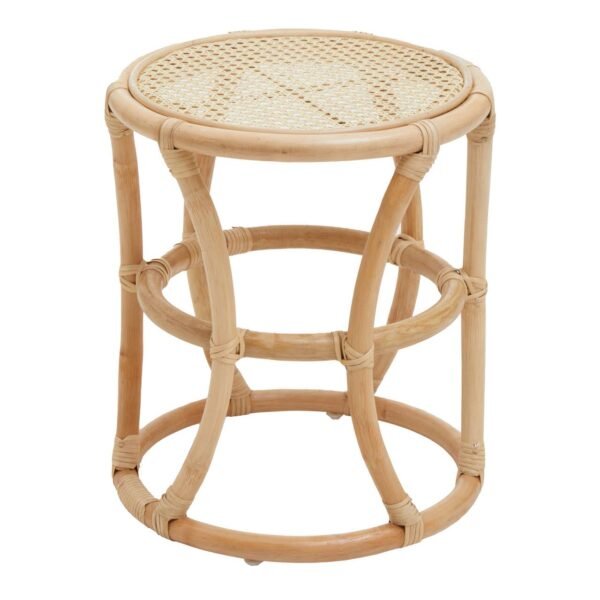 Hadley Small Natural Rattan Stool Or Table - Image 2