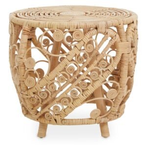 Hadley Large Natural Rattan Stool Or Table