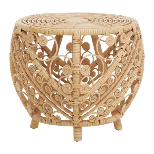 Hadley Large Natural Rattan Stool Or Table - Image 2