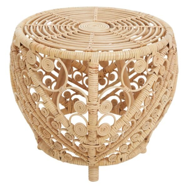 Hadley Large Natural Rattan Stool Or Table - Image 3