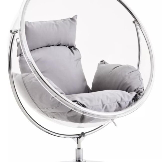 Oatty Hanging Chair With Grey Cushions