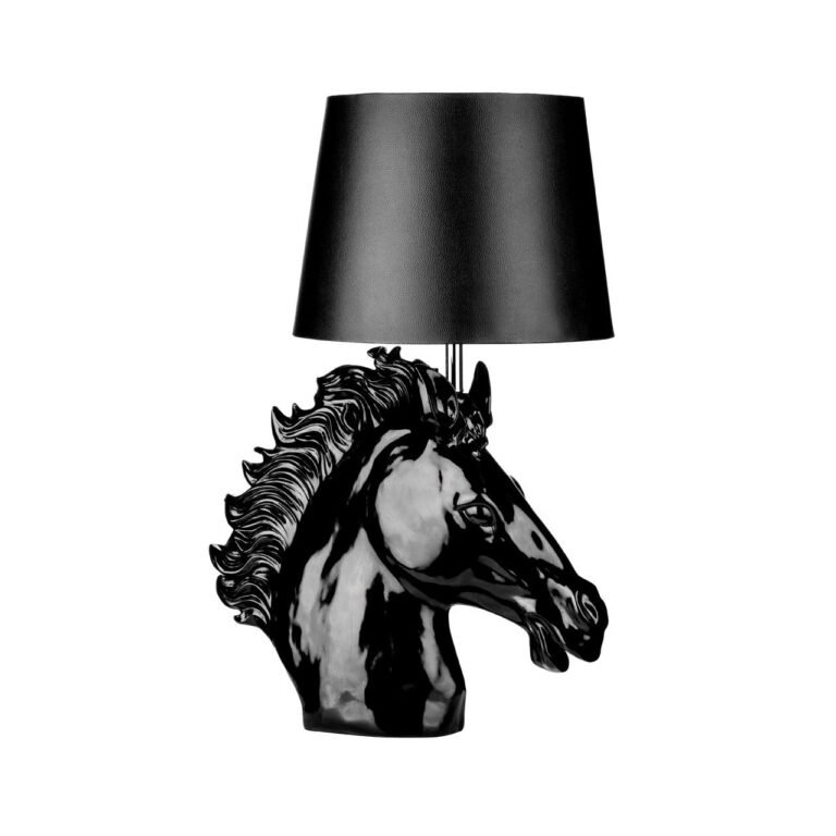 Allor Black Polyresin Table Lamp