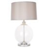 Ordna Small Silver Silk Shade Table Lamp - Image 3