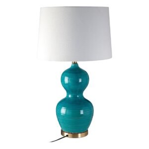 Lyn Table Lamp With Blue Ceramic Base