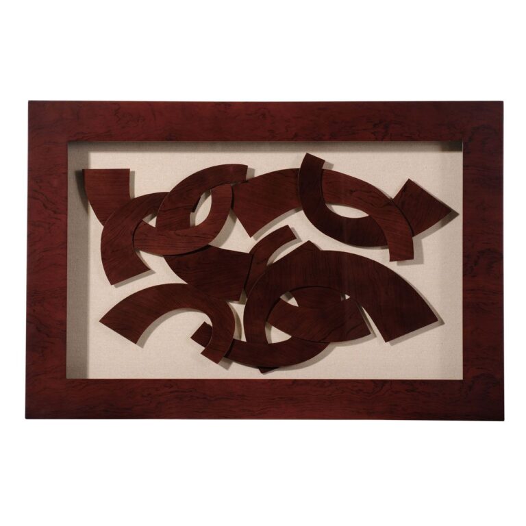 Multi Elm Curve Brown Framed Wall Art