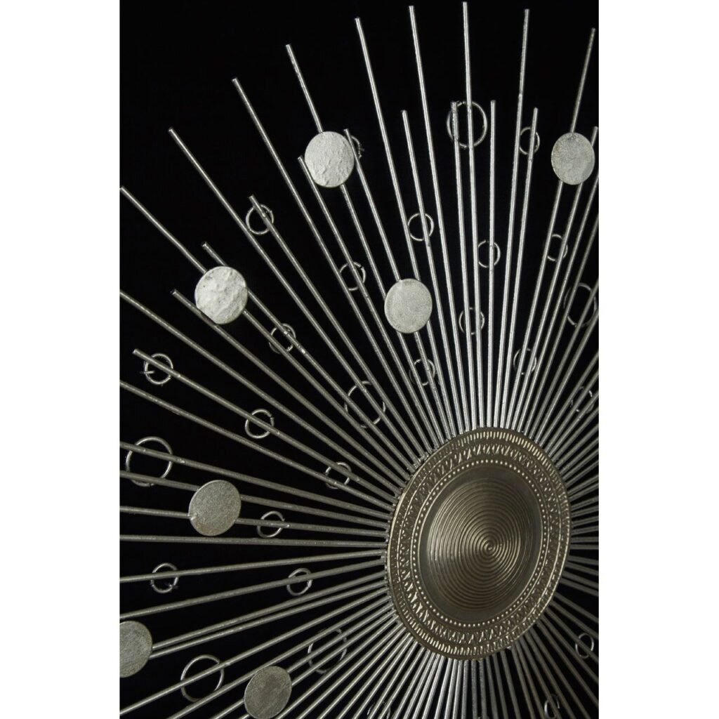 Framed Silver Abstract Wall Art DECOR, Wall Art Eclectic Niche