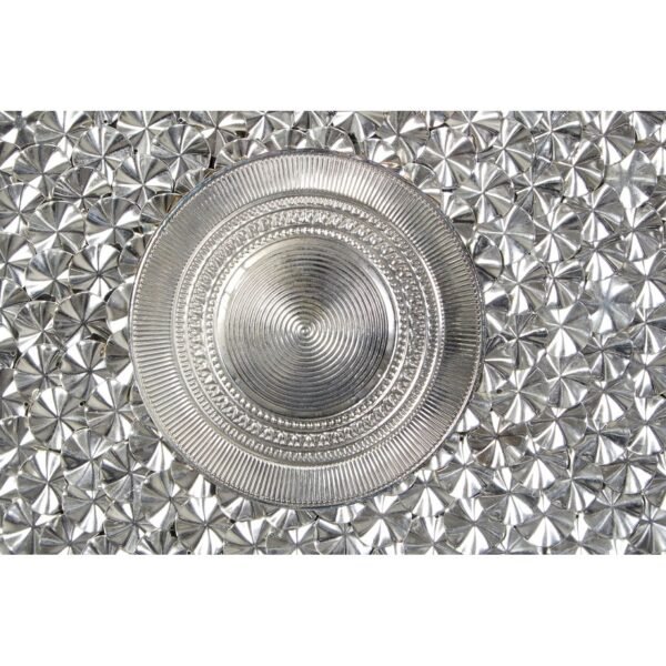 Framed Silver Round Disc Wall Art