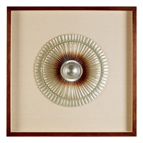 Arn Framed Silver Round Carving Wall Art
