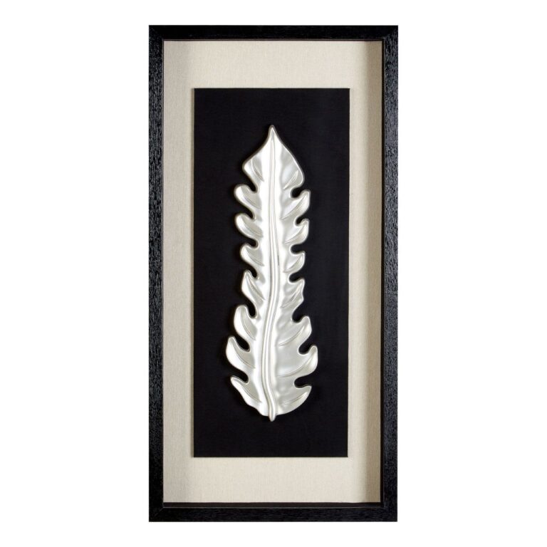 Arn Framed Leaf Carving Wall Art