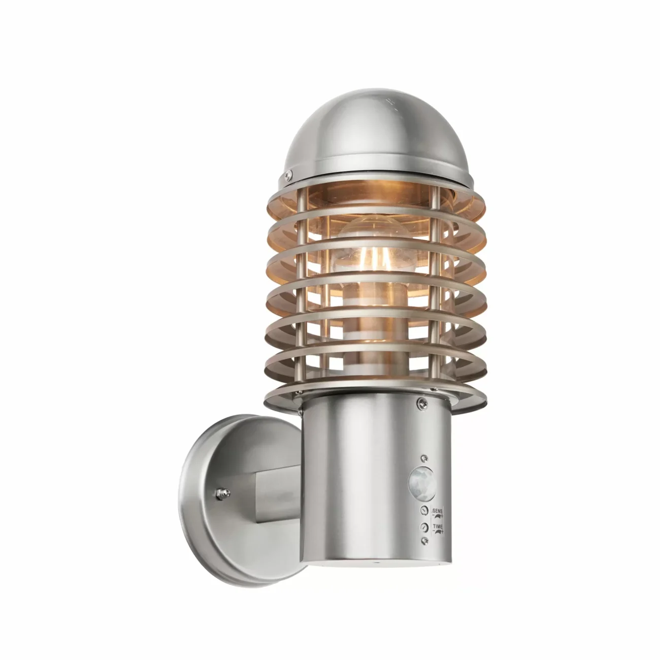 Ouvre PIR Wall Light Brushed Steel