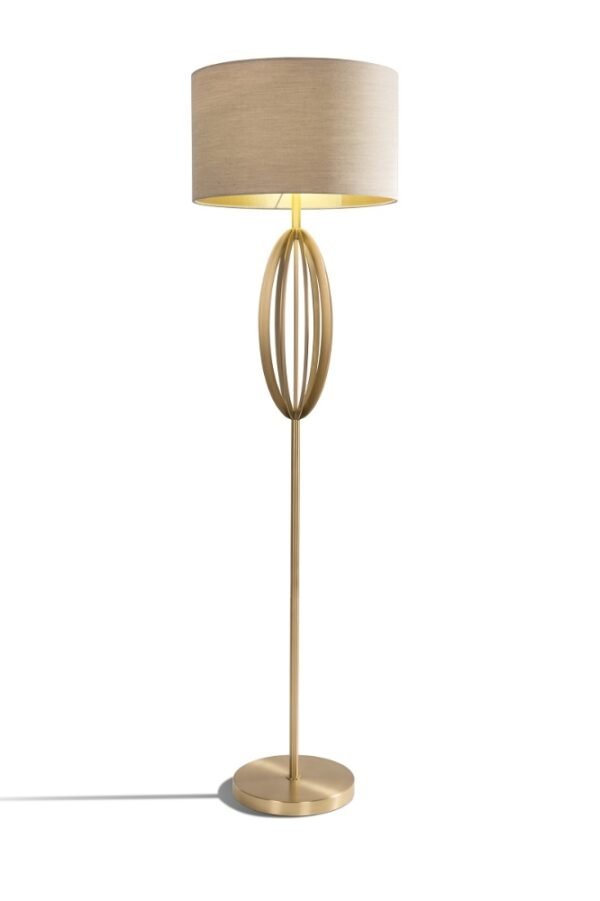 Olive Antique Brass Finish Floor Lamp