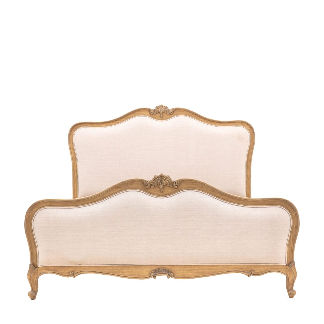Kingston Super King Linen Upholstered Bed Weathered