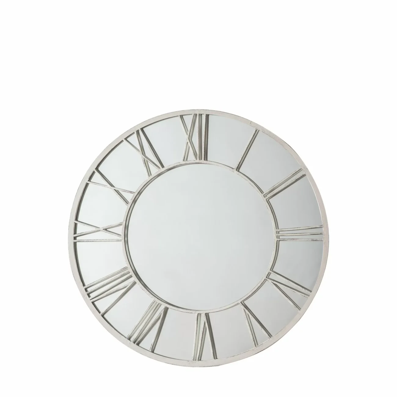 Longfield Outdoor Mirror Distressed White