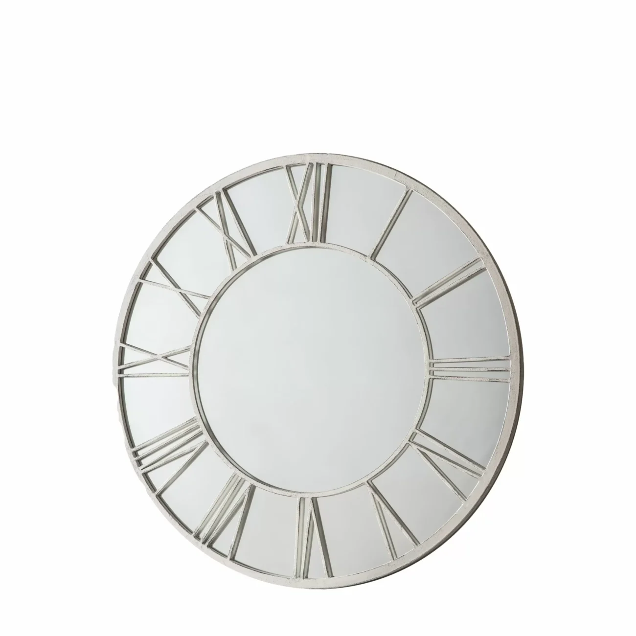 Longfield Outdoor Mirror Distressed White
