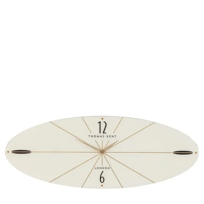 Neer Ellipse Wall Clock Snow White Neer Ellipse Wall Clock Snow White
