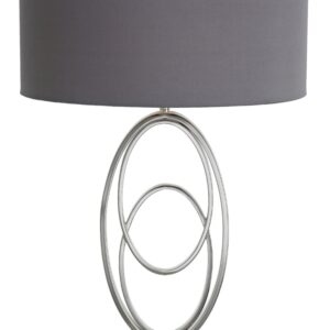 Oval Rings Nickel Finish Table Lamp